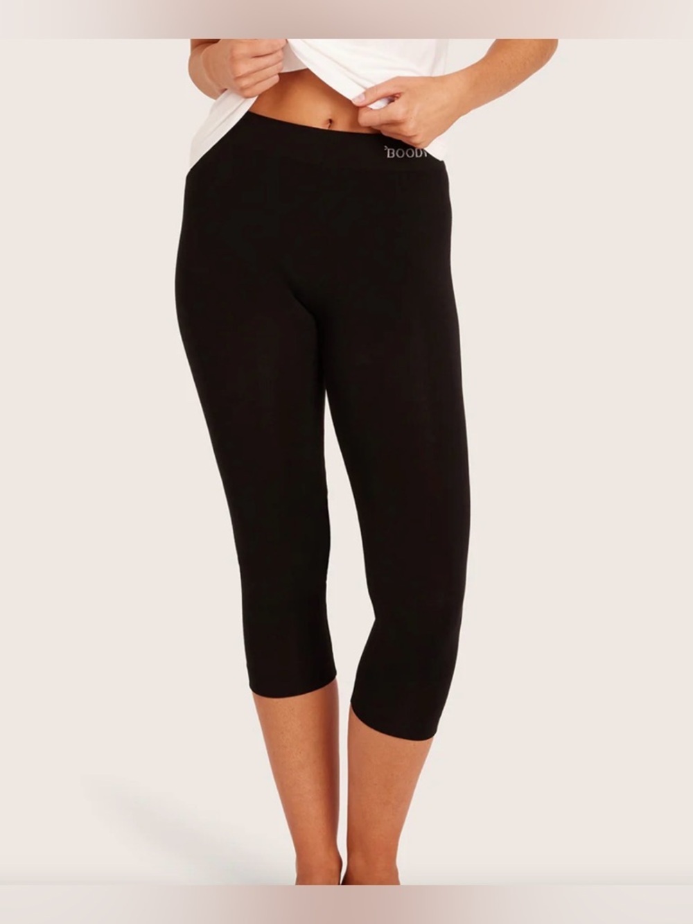 Boody 3/4 Leggings Black Small NWT IN PACKAGE